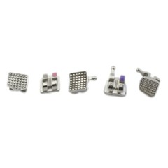 Dental Ortho Brackets Orthodontic Braces Roth MBT 022 018 345 Hook Twin Metal