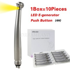 10 x US Ship Denshine 4 Hole Dental LED High Speed Handpiece E-generator Turbine