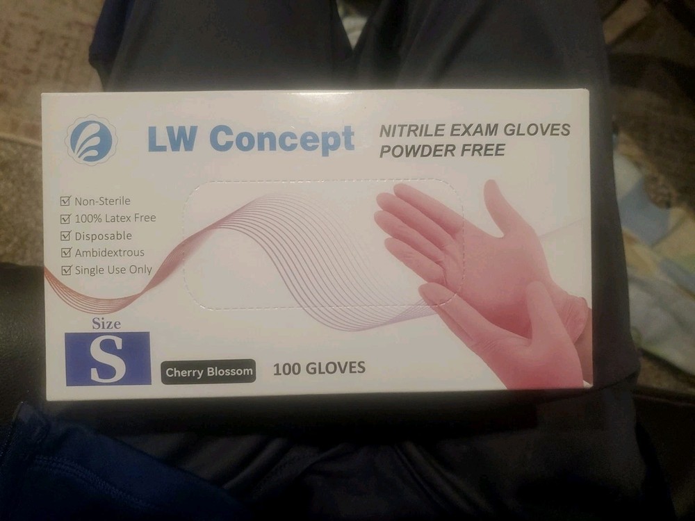 Disposable Nitrile Gloves 100pcs – Powder & Latex Free/Cherry Blossom