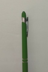 10ct Misprint/Overstock Lot Alpha Metal Soft Touch Stylus Click Pens KELLY GREEN