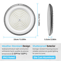 3Pack LED 500W UFO High Bay Lights Warehouse Factory Shop GYM Lamp Super Bright