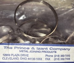 9.3g BAg-7 Silver 56% Brazing Ring 2.25 OD .050 Alloy Prince & Izant Not Scrap