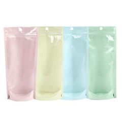 100 Clear Color Stand Up Resealable Stand Up Plastic Food Packaging Bags Pouches