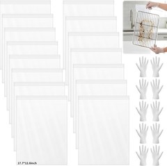 15 Pack Clear Zip Lock Bags 13.4 x 9.5 Inch