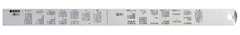 SHINWA Sokutei Pick Up Ruler 30cm Silver with Red Number Stainless Steel 13134