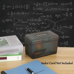 BTSKY 1 Pack 4 x 6 inch Index Card Box-Index 4X6 Inch-1 Pack, Grey