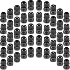 Nylon Cable Pass Through Cord Grip Connector Strain Relief 50pcs 1/2″