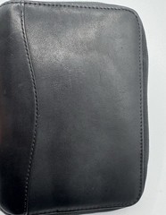 Vtg Franklin Covey Black Leather Spacemaker Full Zip Binder Planner 1996 Compact