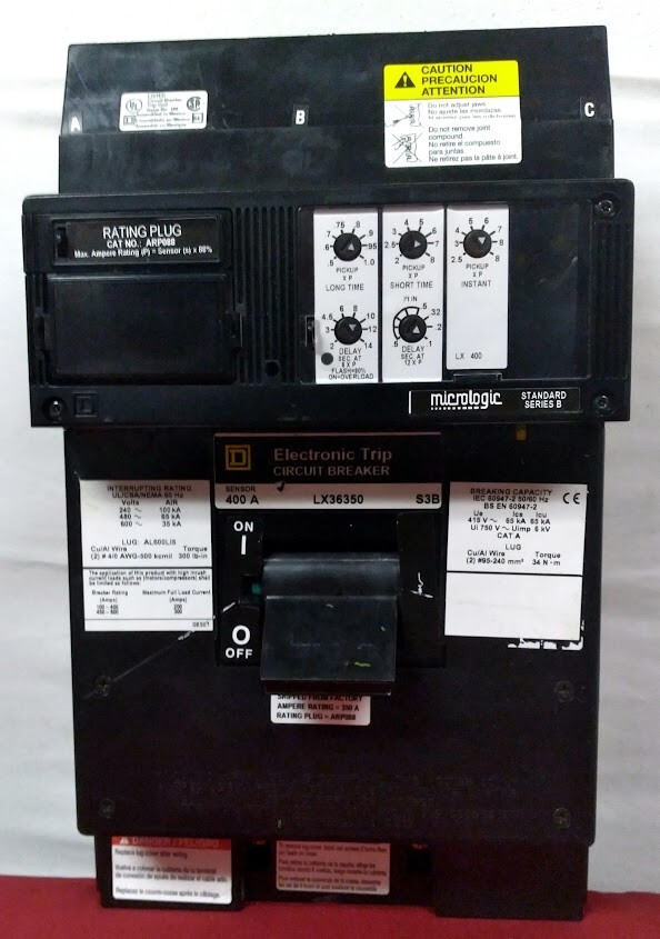 SQUARE D LX36350 S3B 600V 400A Micrologic LSIG Trip Unit I-LINE SHIPS SAME DAY