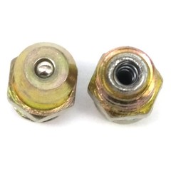 25 Pcs/Set 1/4-28 SAE-LT Copper Taper Thread Grease Zerk Nipple Fitting (Straigh