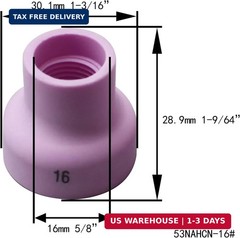 RIVERWELD TIG Alumina Nozzles Champagne Ceramic Cups R type 53NACN 16# 5/8″ 16.0