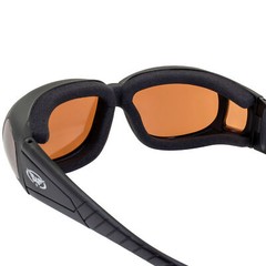 Global Vision Outfitter Safety Glasses Black Frames Anti-Fog Driving Mirror Lens