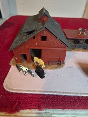 VINTAGE REVEL BARN GROUP COWS, GOAT,BARN ,RABBIT HUTCH ,SHED & OUT BUILDING