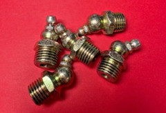 1/4-28 Quality Brass 45 Degree Grease Zerk Nipple Fitting 100 pc MIZE Z945A