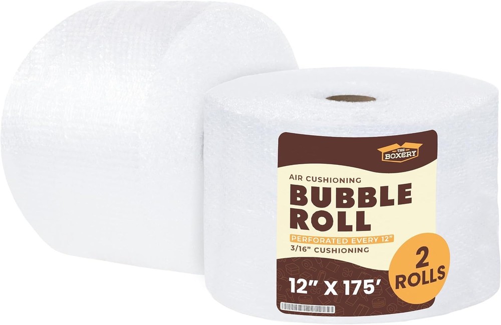 12 inch x 175 feet Bubble Roll Small Bubble 3/16 inch Cushioning Wrap Perforated