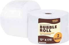 12 inch x 175 feet Bubble Roll Small Bubble 3/16 inch Cushioning Wrap Perforated