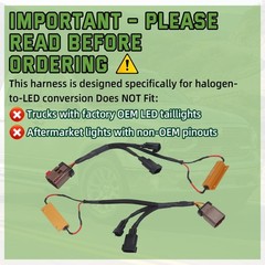 Dodge Ram 1500/2500/3500 Halogen to LED Adapter Harness with Resistor Conversion