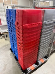 Lot of 500 Corrugated Plastic Postal Mail Type Totes Bins 18.25″Lx13.25″Wx11.5″H