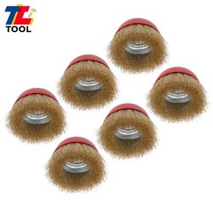 6 Pack Wire Cup Brush 4″ Coarse Crimped Cup Brush for Grinders with 5/8″ Arbor