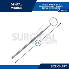 12 pcs Dental Mouth Mirror #5 w/Handle Dental Instrument