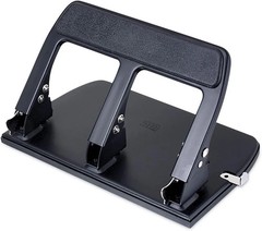 Heavy Duty 3 Hole Punch with Padded Handle, 40-Sheet Capacity, Black