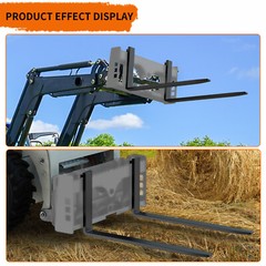 48″ 4000lbs Pallet Fork Blades for Kubota Bobcat Skid Tractors Loaders Steel 2X