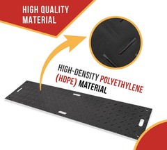 Ground Protection Mats – Black, 2’x8′ Heavy Equipments Mats, Diamond Plate Treat