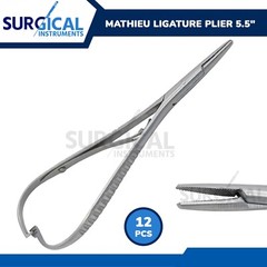 12 Mathieu Ligature Elastic Placing Pliers 5.5″ Orthodontic Dental German Grade
