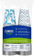 12 oz Insulated Disposable Paper Coffee Cups – 60 Count for Hot & Cold Beverages