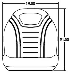 Toro Gray Vinyl Seat Replaces 104-4620, 49-8130, 75010, 100-3187, 104-7620, More