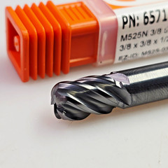 IMCO 3/8″ x 3/8 x 1/2 x 3 R.12 Solid Carbide End Mill enDURO 5 Flute 65711