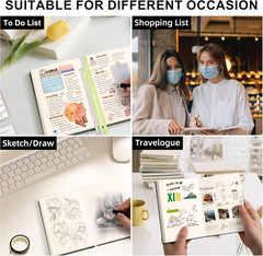 Thick Blank Journal Notebook 400 Pages 3.9 × 5.5 No Lines Soft Leather Pocket