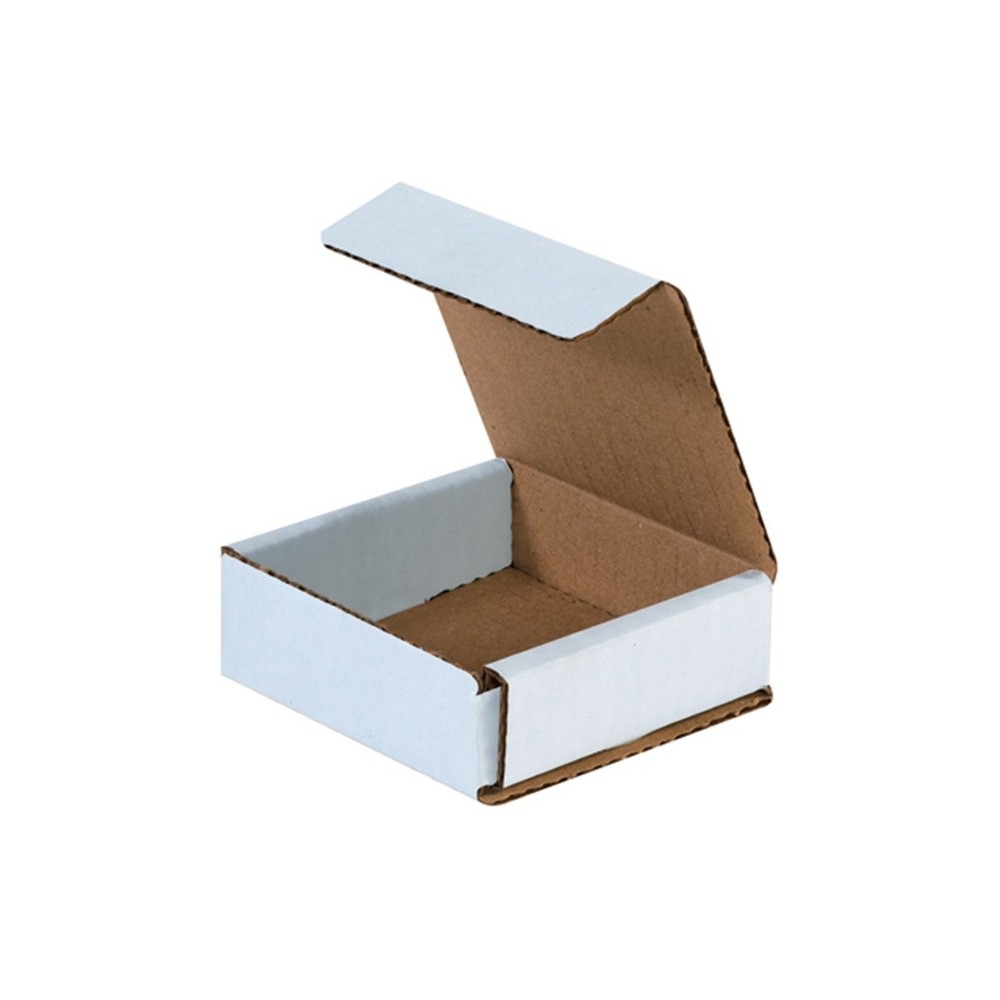50 – 3x3x1 Small White Corrugated Cardboard Packaging Shipping Mailing Box Boxes