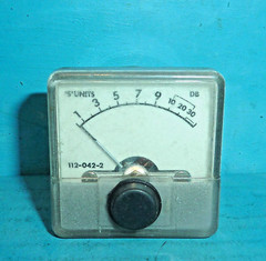 Unknown S Units Panel Meter 1-30dB 1 5/8 x 1 5/8in P/N 112-042-2