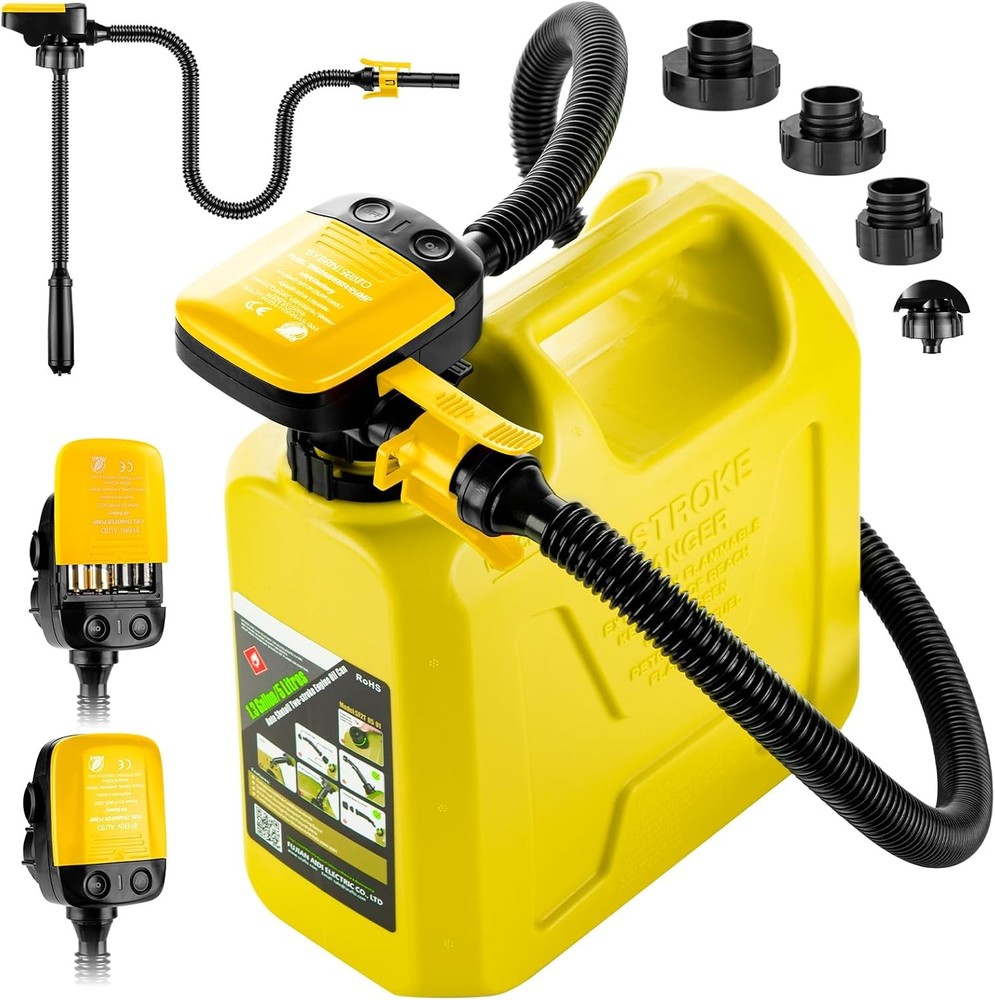 BYERN AUTO Automatic Fuel Transfer Pump with Auto-Stop, 3.2 GPM Cordless Gas Can