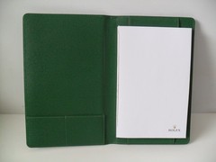 ROLEX Padfolio Portfolio – ROLEX Crown Logo Paper – Leather -Brand New Authentic
