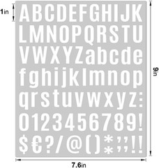 8 Sheets White 1 Inch Self Adhesive Vinyl Letters Numbers Kit, Mailbox Numbers S