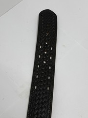 Vintage Smith & Wesson Black Leather Basketweave Duty Belt Size 34 / 42″ Inches