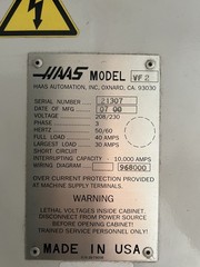 2000 Haas VF-2 CNC Vertical Machining Center | One-Owner | New Spindle 2018