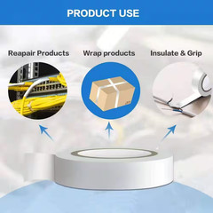 0.62 In. X 49 Ft. Electrical Tape White 3-Pack Flame Retardant Waterproof Indoor