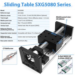 Electric Actuators Slide Table Ball Screw Module 60KG Load Nema23 stepper kit