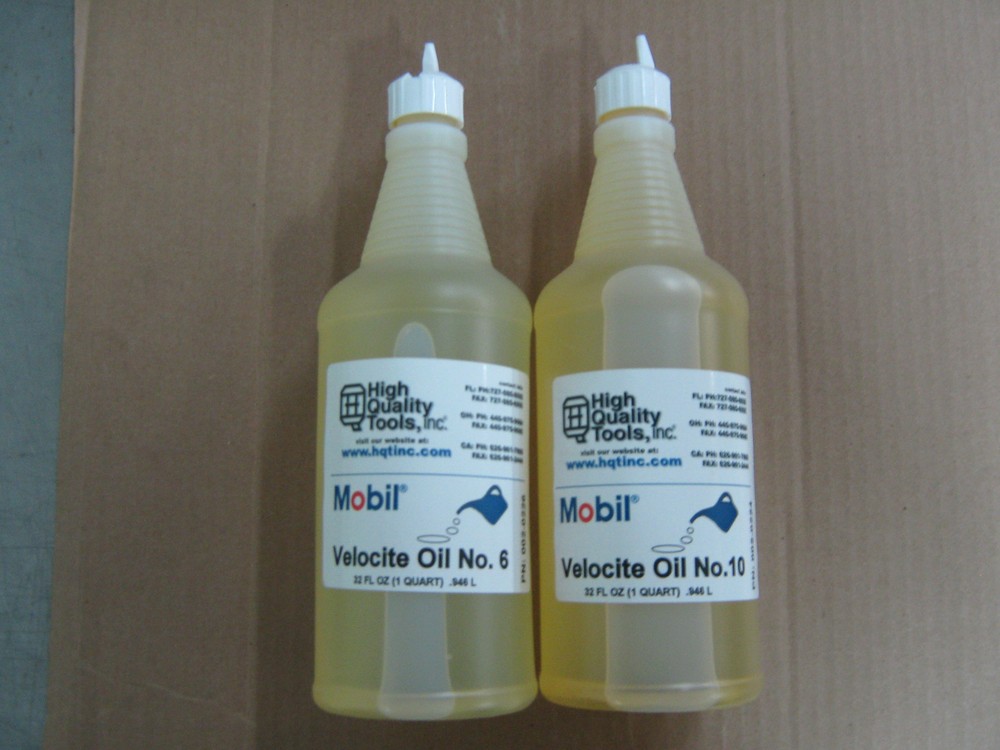 1 QUART EA SPINDLE OIL VELOCITE 6 / LW GEAR OIL VELOCITE 10, LATHE GRINDER “NEW