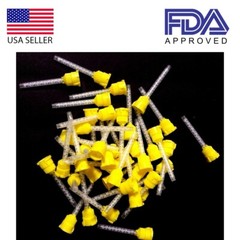 Dental Yellow HP Mixing Tips Defend Type 240 x 4.2mm Light Body Mydent Style