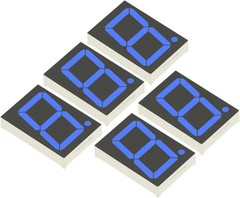 Versatile 5 PCS 1.8 Inch Blue Digital LED Displays – 7 Segment Common Cathode