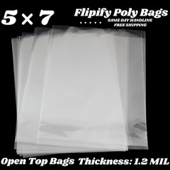 5×7 Clear PolyBags Flat Open Top Plastic Cellophane Treat Bakery Cookies Candies