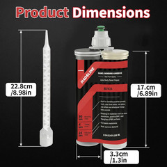 Panel Bonding Adhesive for Auto Body Panel Repair,Two-Part Epoxy,Bonds Metal & C