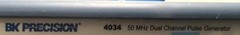 B&K PRECISION 4034 DUAL CHANNEL PULSE GENERATOR, 50MHz, CALIBRATED TIL 02/2027!!