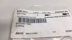 KHS 301024017960 O-Ring 8.12mm x 4.52mm x 1.8mm (Pack of 50)