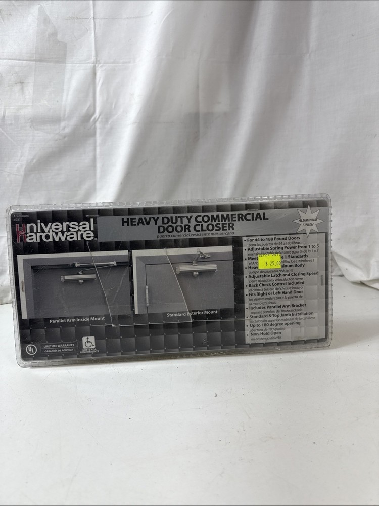 Universal Hardware Commercial Door Closer – Heavy Duty – Aluminum – UH4031