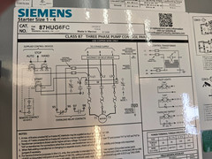 SIEMENS PUMP CONTROL PANEL 87HUG6FC, 50HP ,TYPE 3R NEW IN BOX! MAKE OFFER!